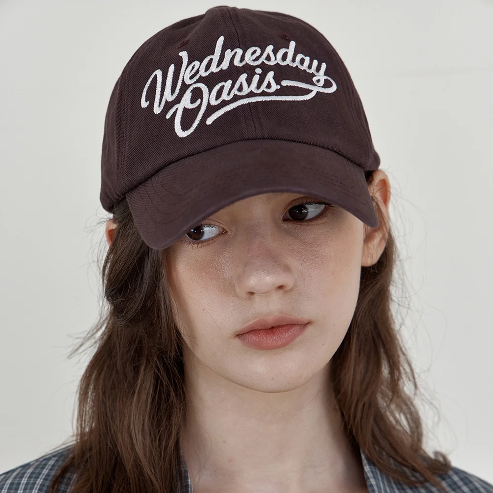 Oasis Lettering Washed Ball Cap_BERRY BROWN(WB6AC08)