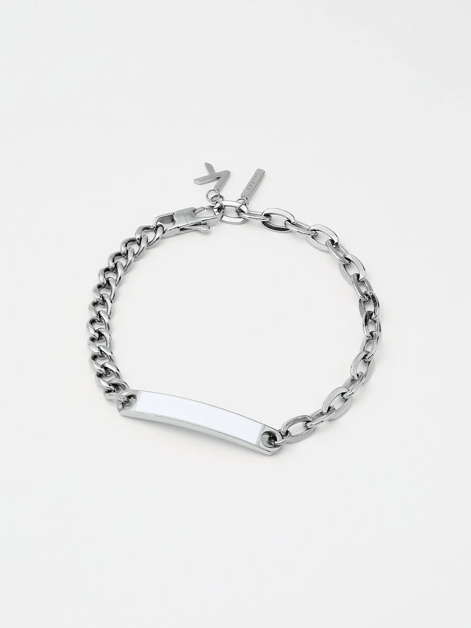 DUALITY CHAIN2CHAIN BRACELET SILVER WHITE