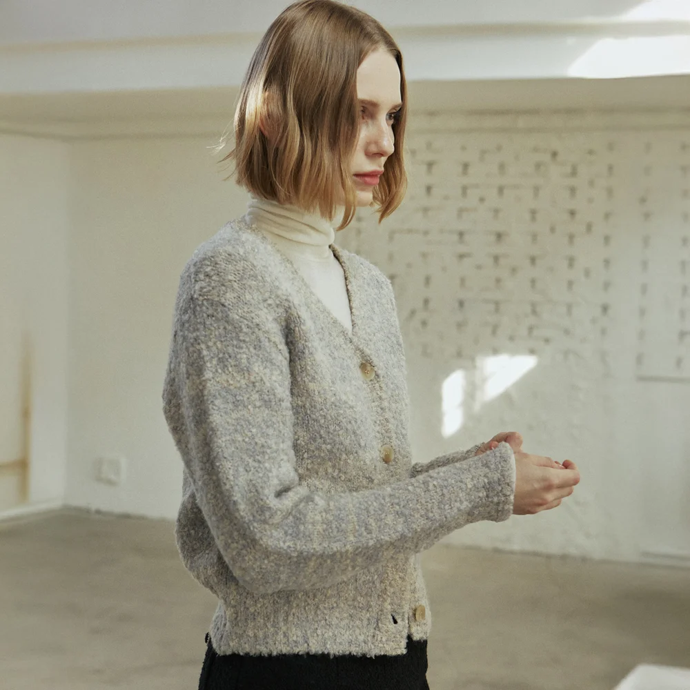 BOUCLE CARDIGAN_SKY BLUE