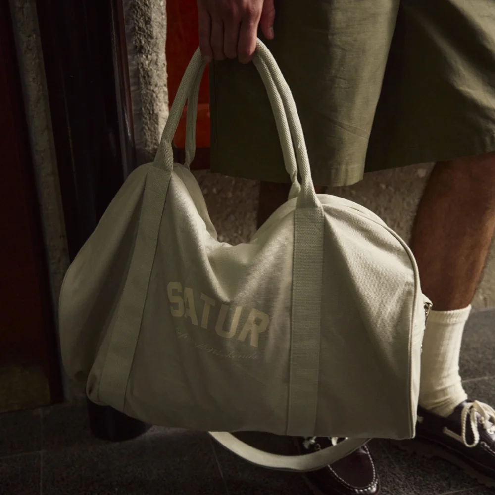 帆布 大 Duffle 袋 淺 卡其色