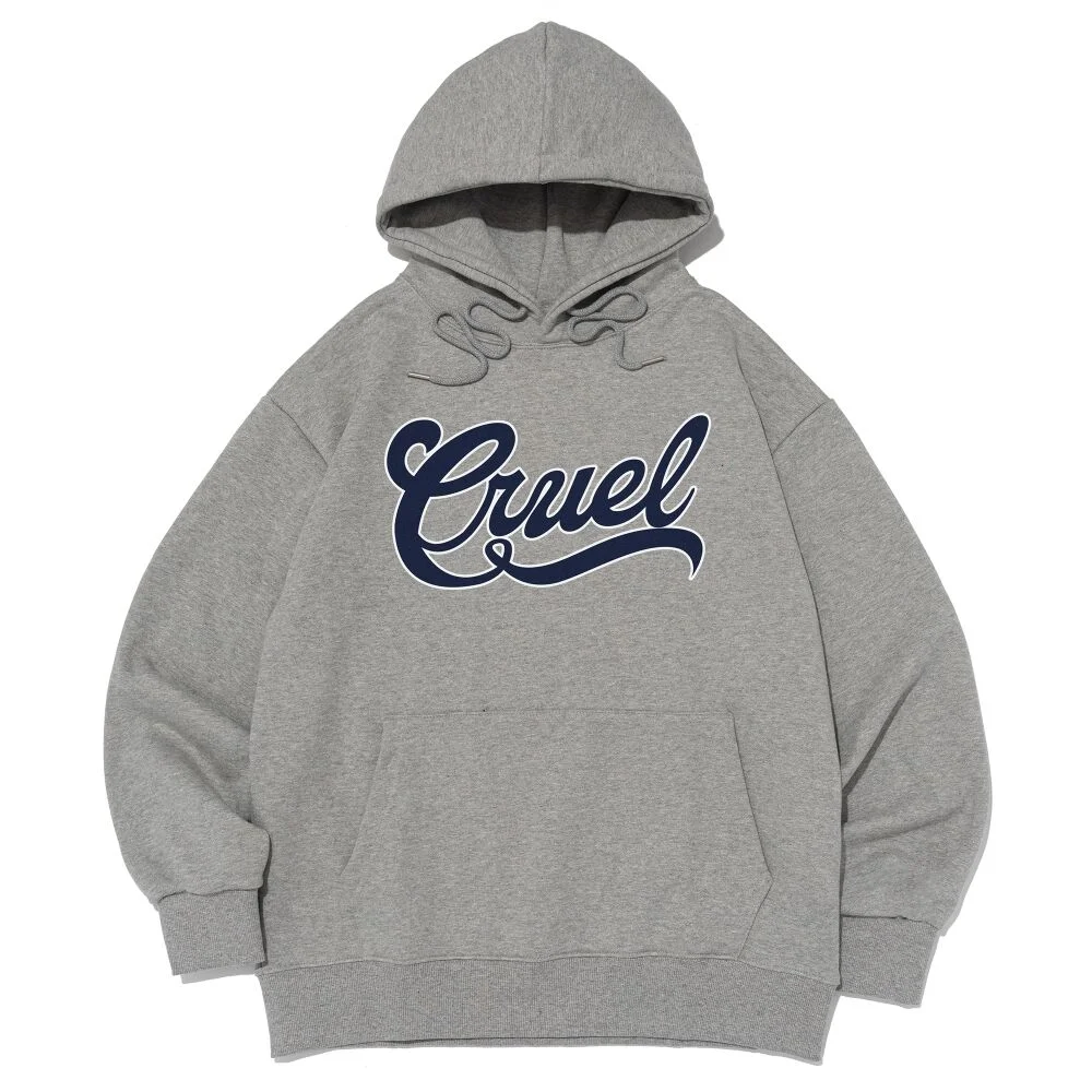 CRUEL LOGO HOOD T-SHIRT (GRAY)