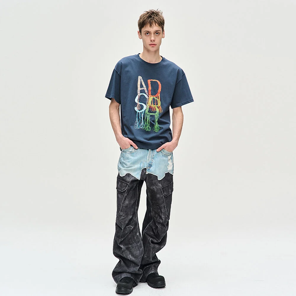 (ESSENTIAL) UNISEX ADSB CATERPILLAR T-SHIRTS atb1125u(NAVY)