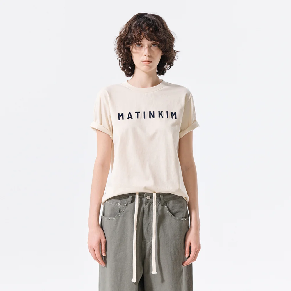APPLIQUE FELT LOGO TOP IN CREAM