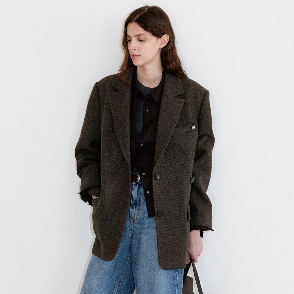 Oversized Wool Single Jacket SW5AJ315-93