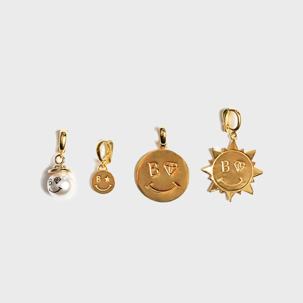 BONBEAU signature smile face pendant 標誌款 笑臉 臉部 吊飾