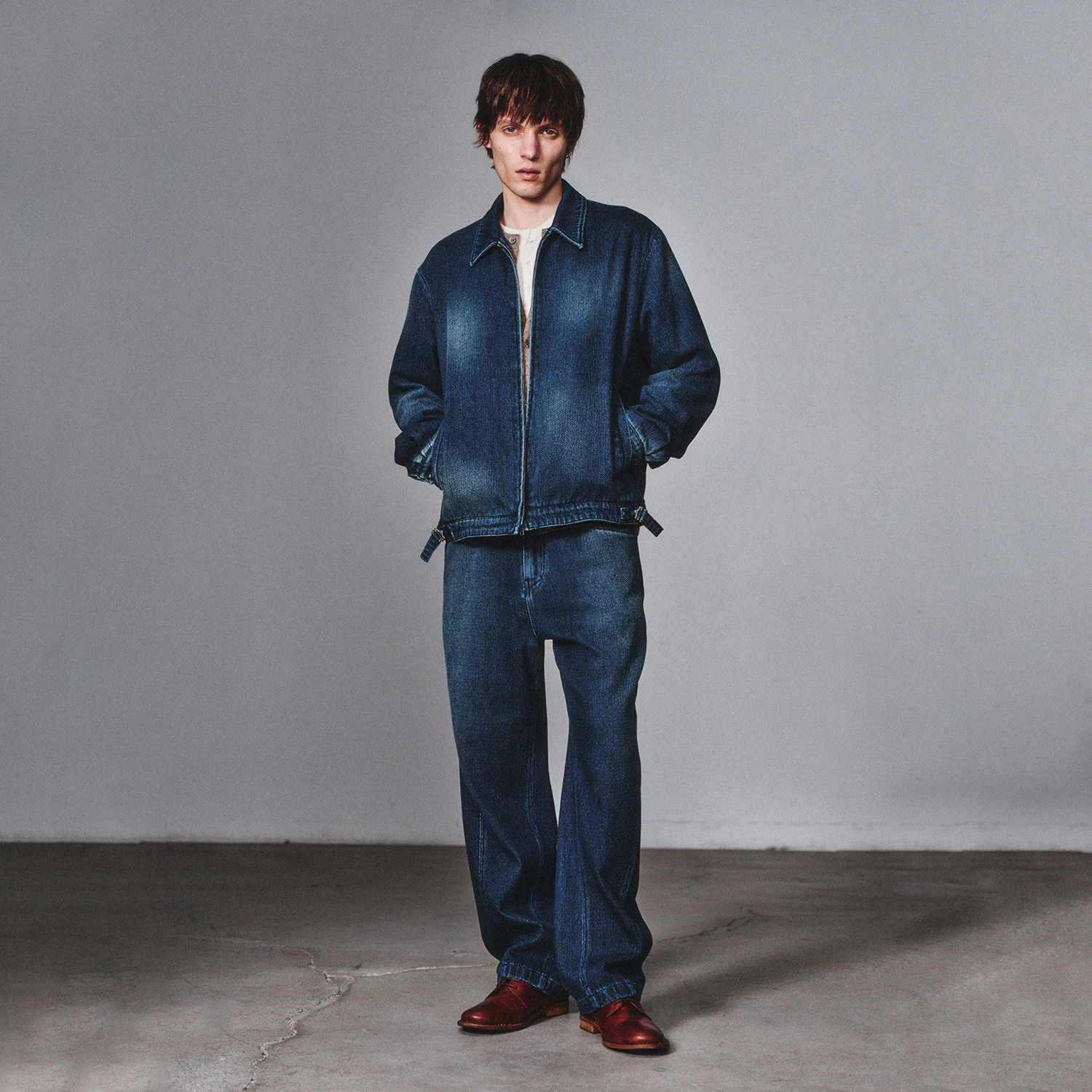 Traditional Fabric Dyed Blouson_Indigo