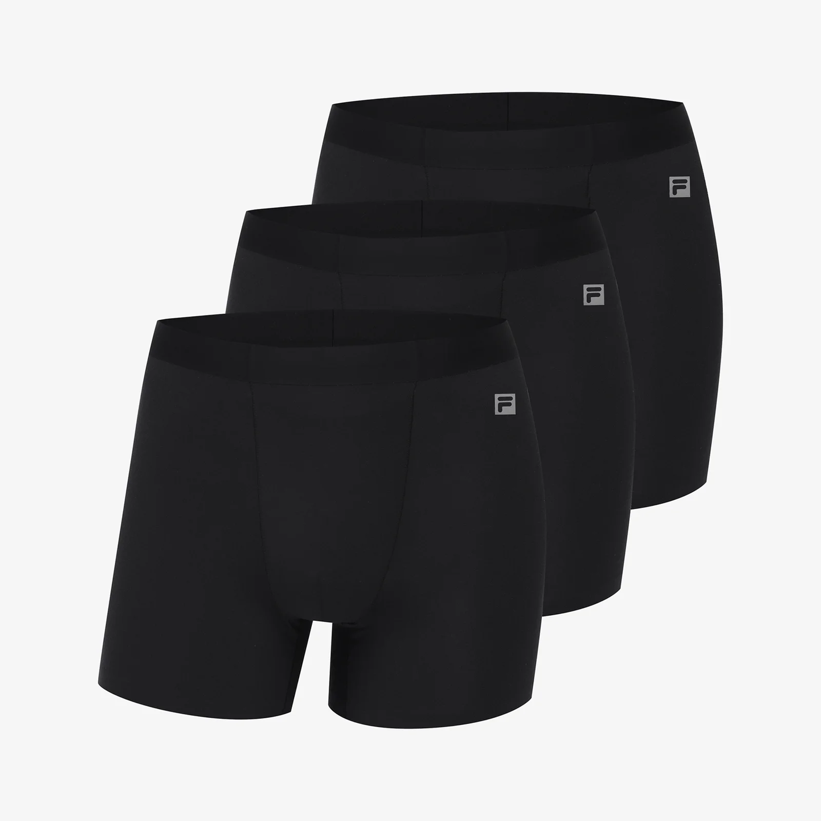 必備款 拼接 莫代爾 男裝 四角內褲 3套裝 BLACK