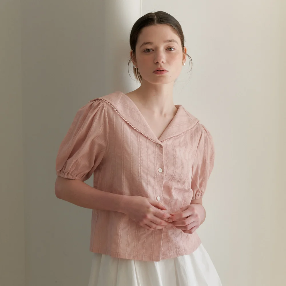 MOON LACE SHIRT_PINK