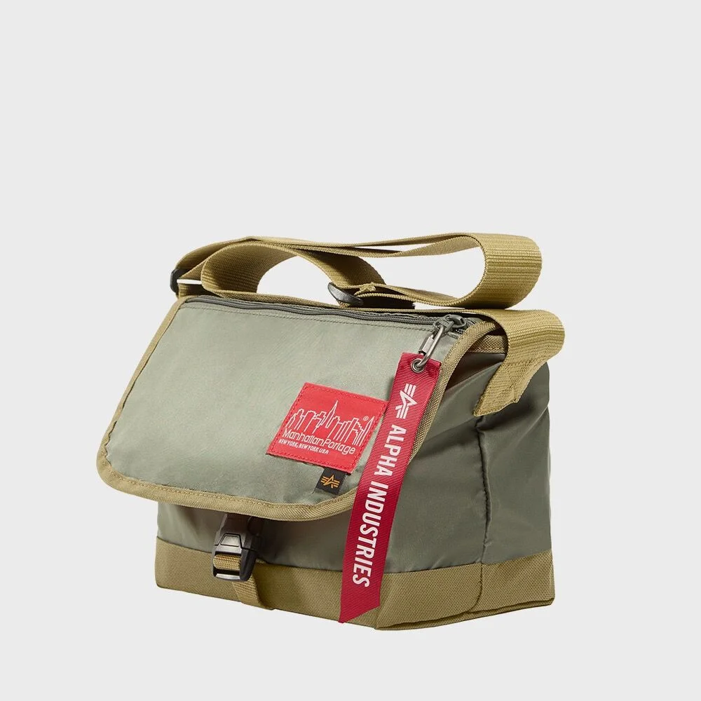 X Alpha Industries 尼龍 翻蓋 口袋 郵差袋 KHAKI