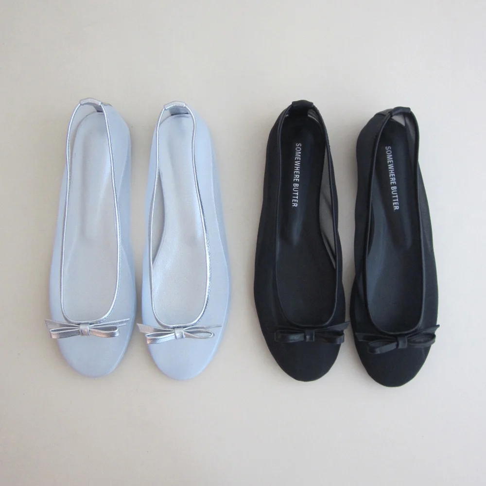 Jane mesh ribbon flat - 2color