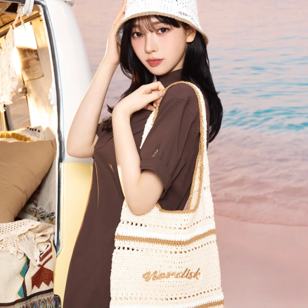 針織衫 單肩袋_Light Beige_OWS26B25E1