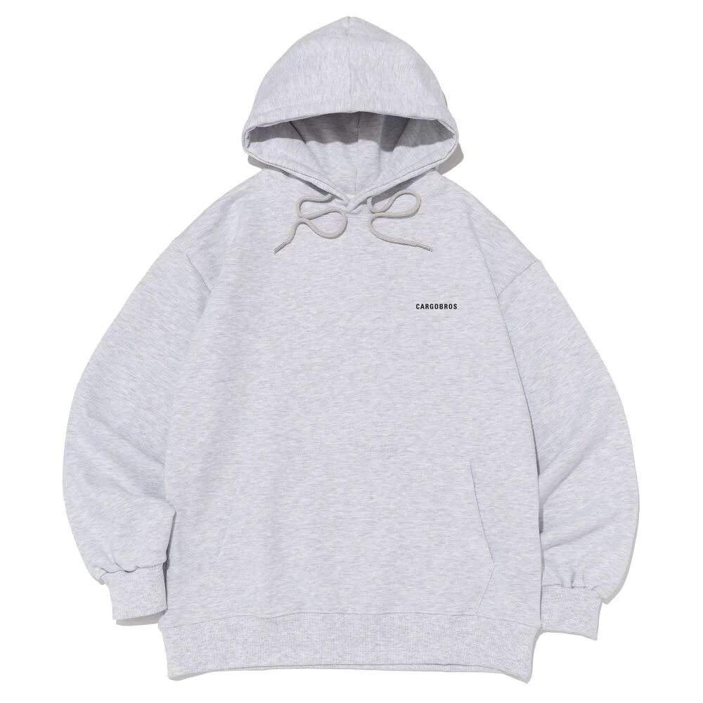 ESSENTIAL LOGO OVER HOOD T-SHIRT (LIGHT GRAY)