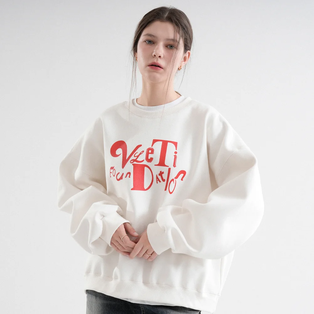 Tentadumble Oversized Logo Fluff Sweatshirt (Ivory)