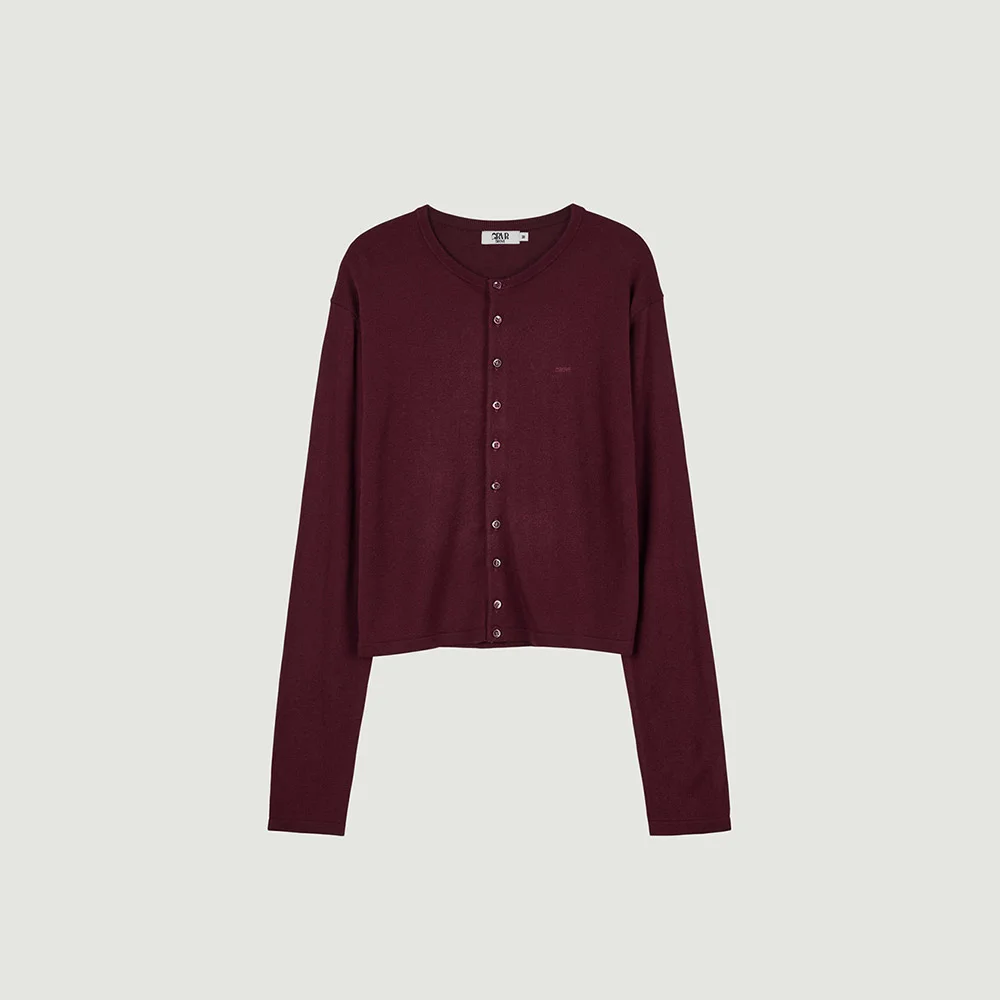 CALEN CARDIGAN (BURGUNDY)