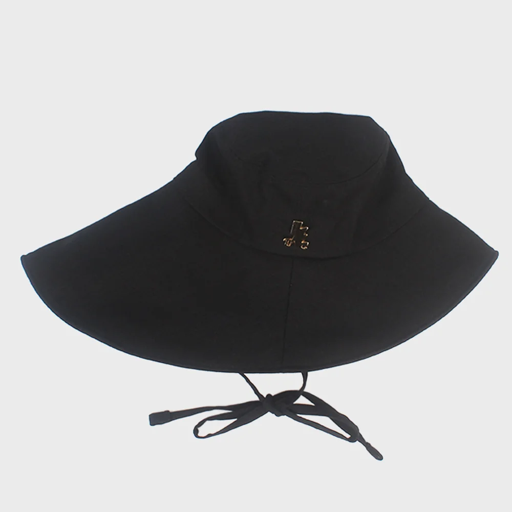Summer String Black Bucket Hat 漁夫帽