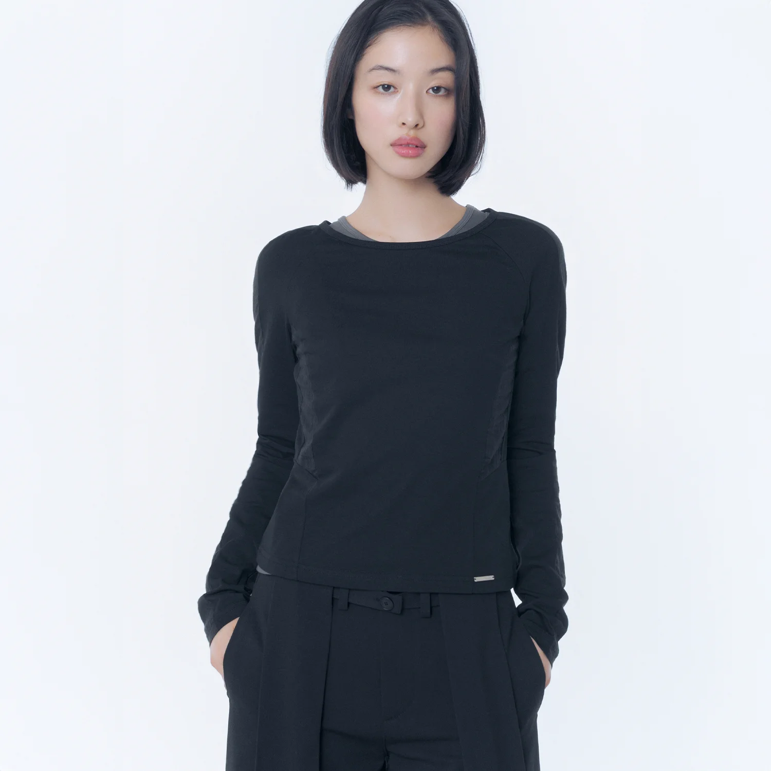 Shirt combination long sleeve BLACK