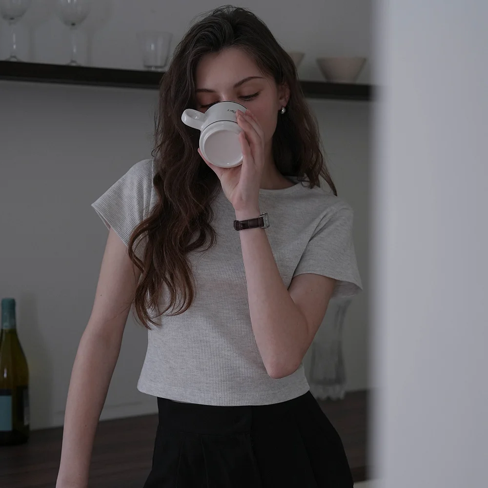 Waffle Half Sleeve T-Shirt
