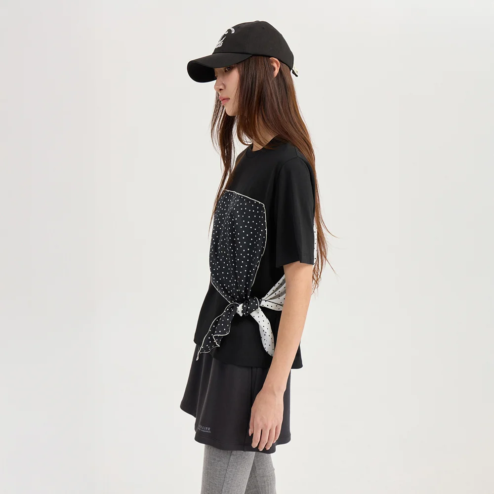 Frill Point Sleeveless T-shirts (black) LFTAM26830BKX