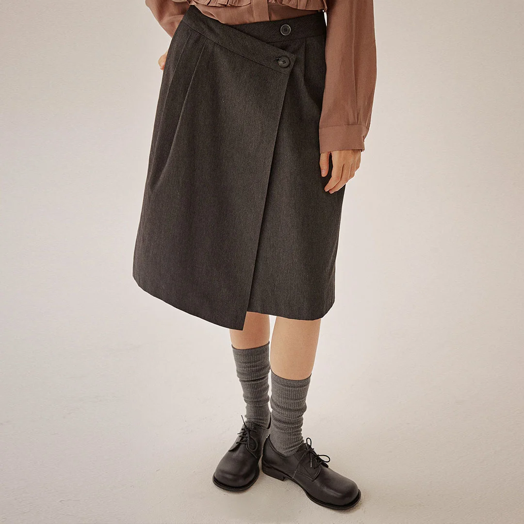 DIAGONAL WRAP SKIRT