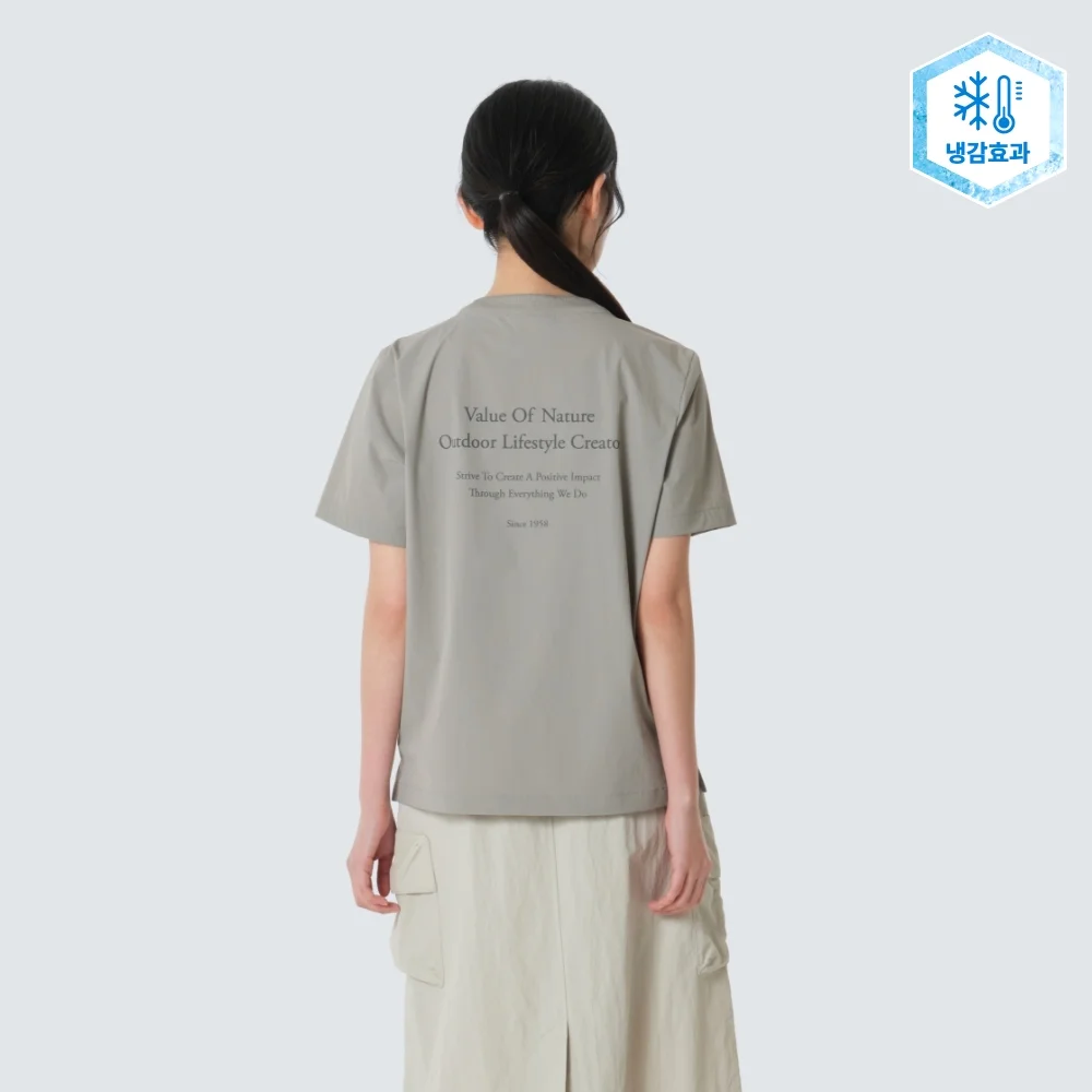 Thintech 女裝 字母印花 短袖 T恤 Fog Gray (S26MWSTS33)