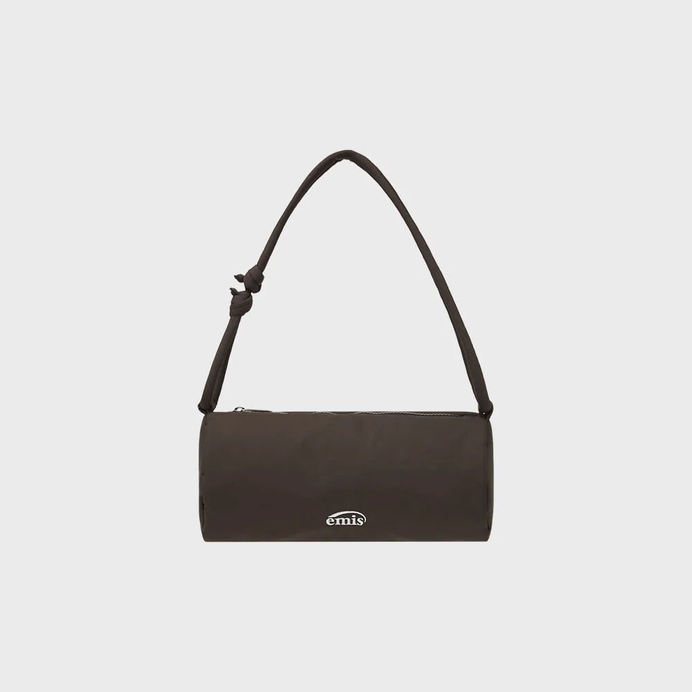 PUFFER BARREL BAG-BROWN