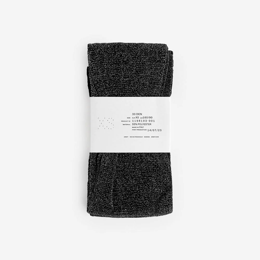 (W) Lurex 絲襪 (1198193-001) (Black with silver lurex)