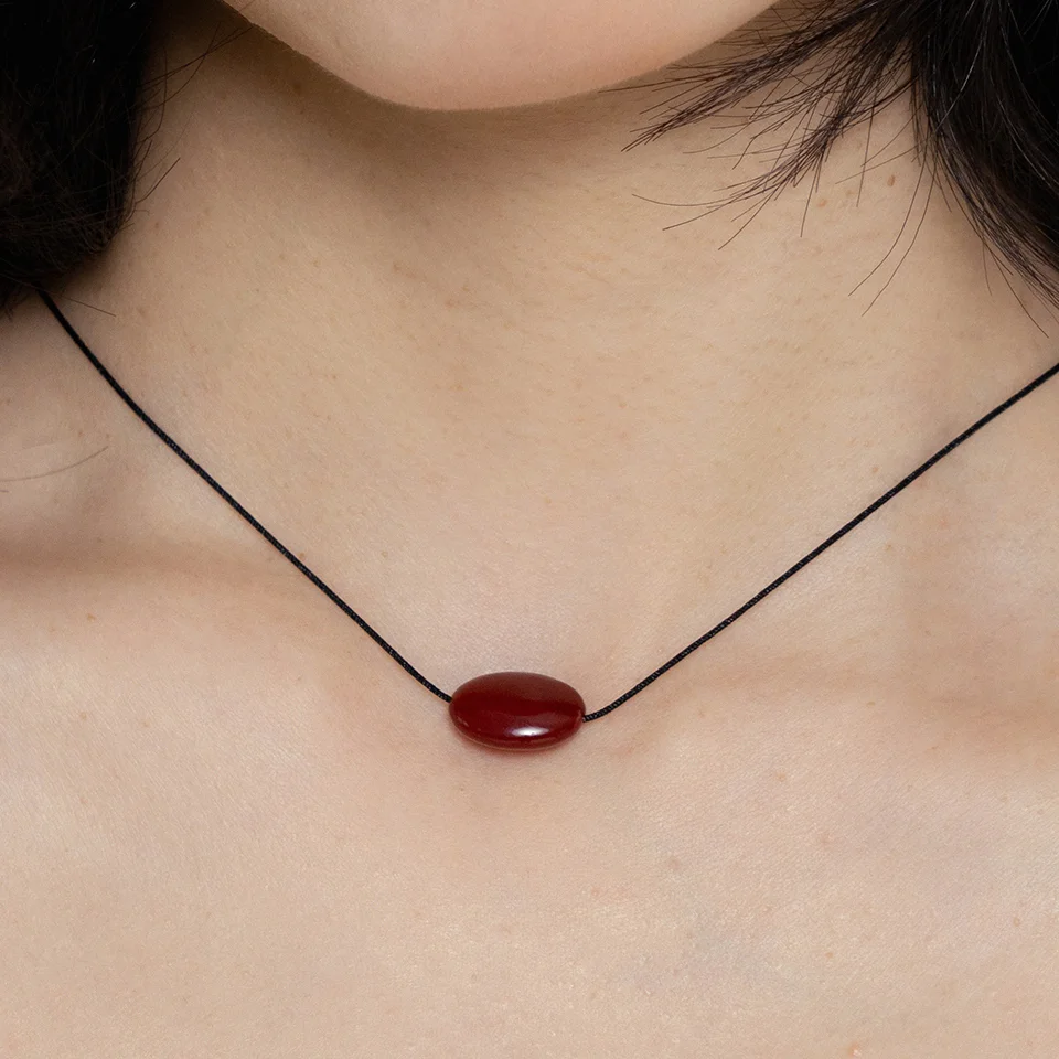 oval jamano string necklace