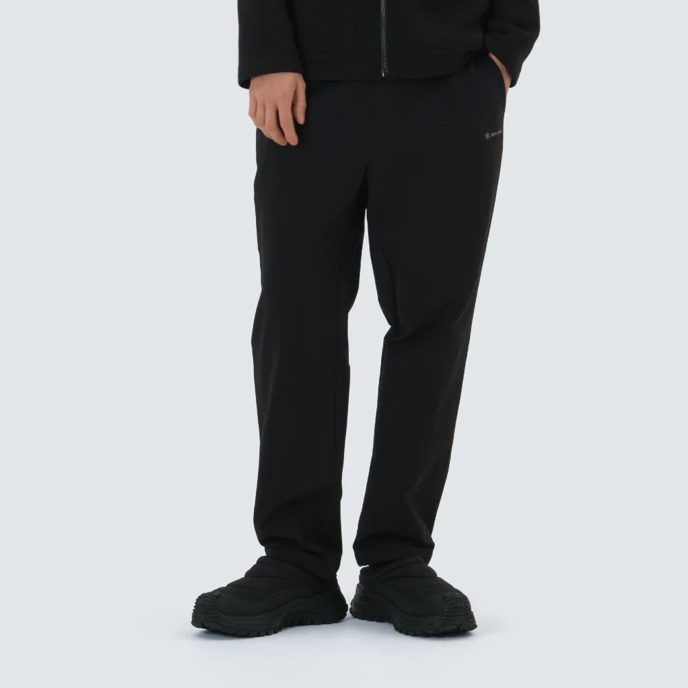 Lago 薄絨 修身 鬆緊帶 褲子 Black (S25WMTPT38)