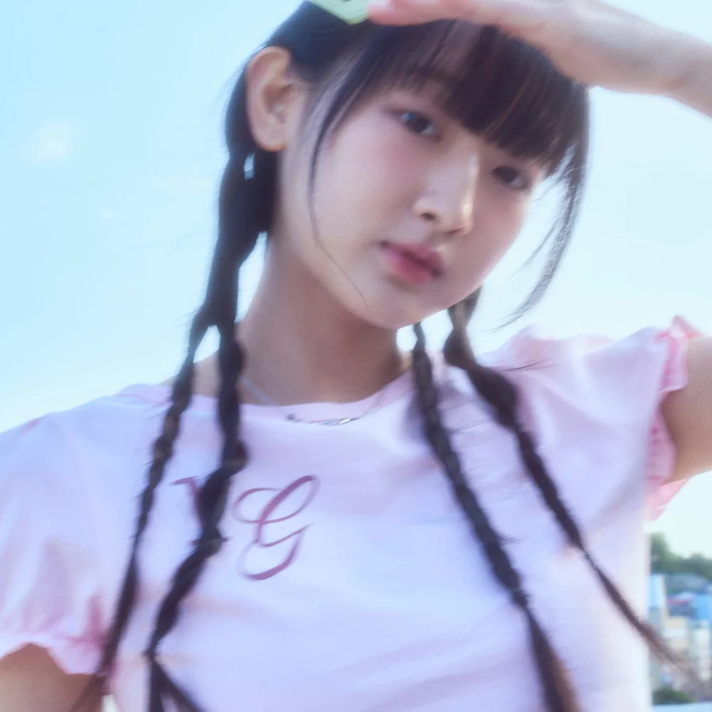 RG Lettering Check Star T-shirt babypink