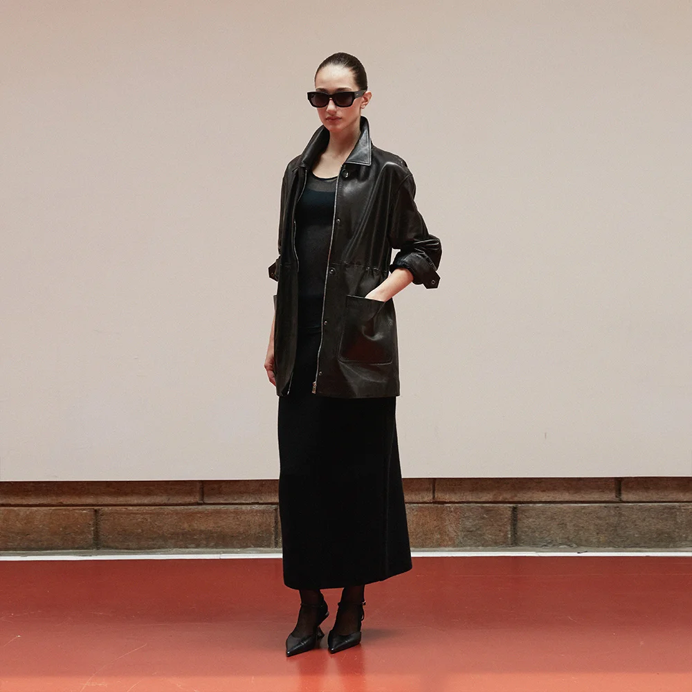 Vegetable Lambskin Timeless Half Coat