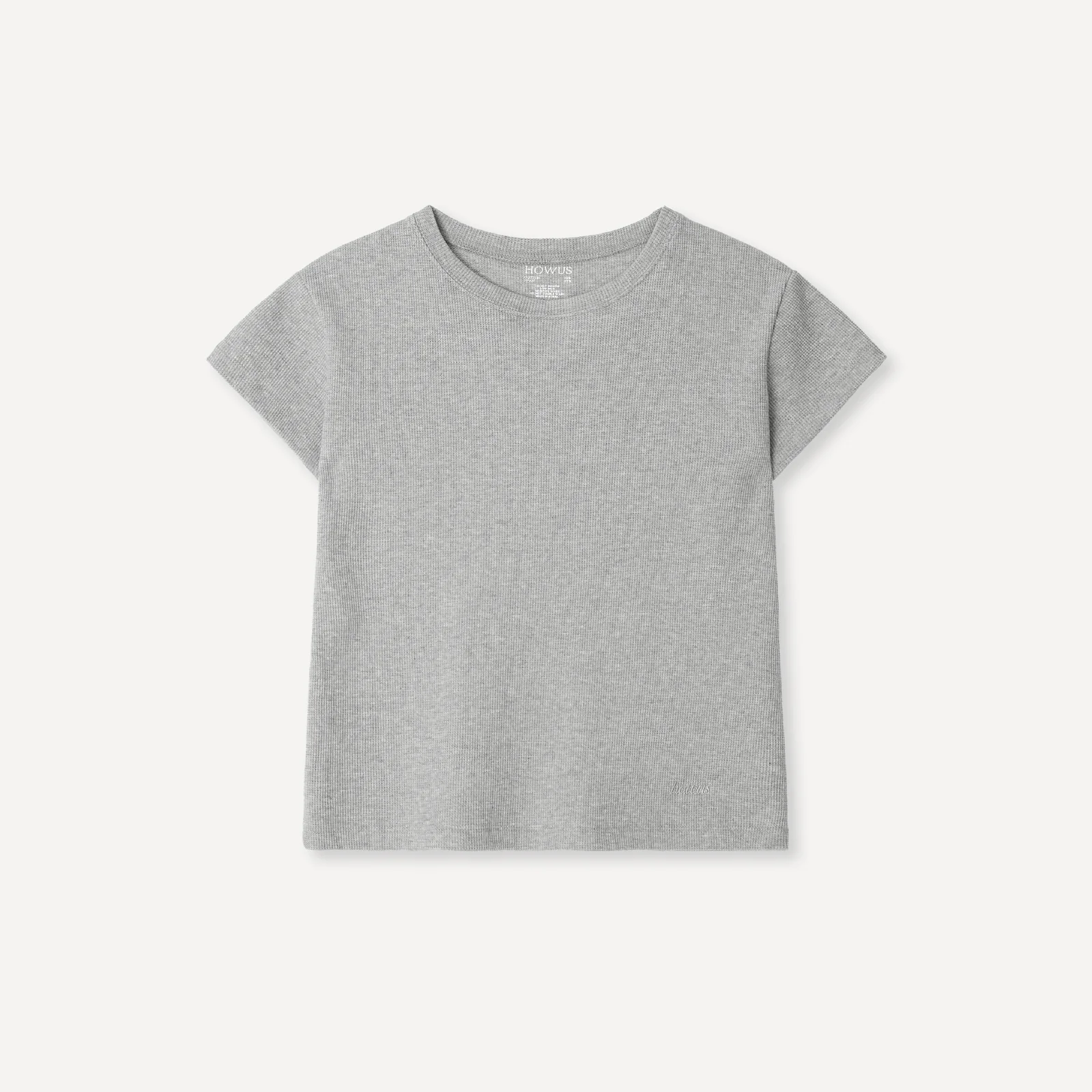 DAISY WAFFLE T-SHIRTS (MELANGE GRAY)
