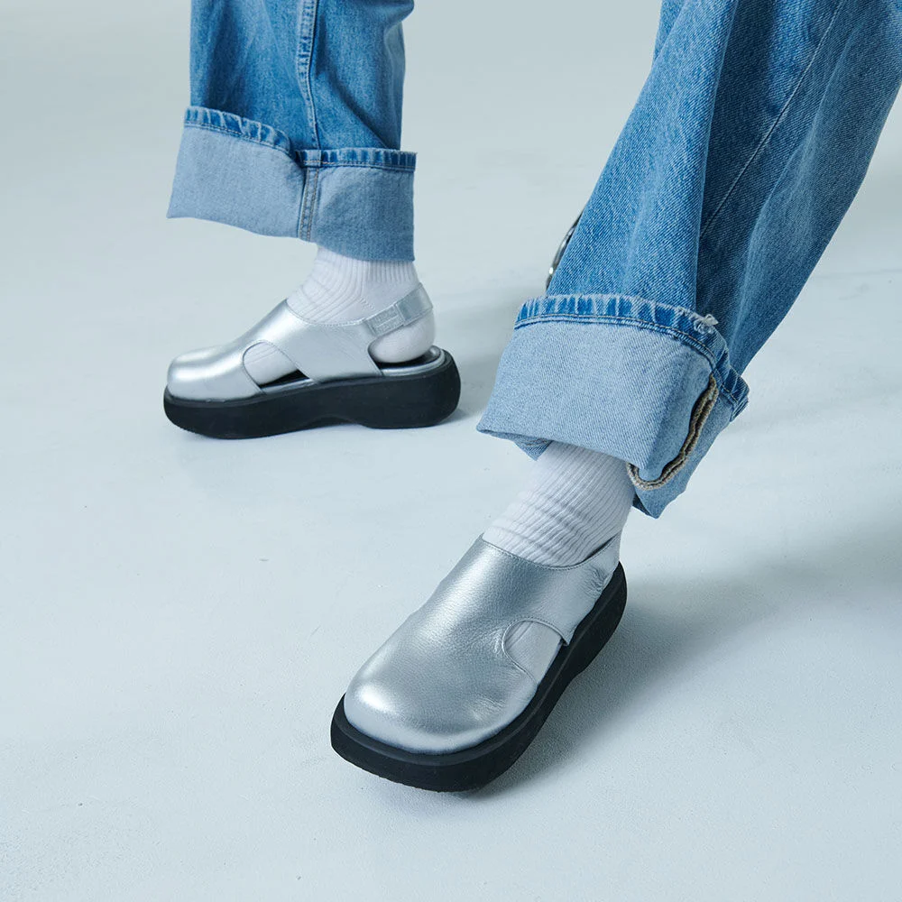 bony flatform sandals(Silver)