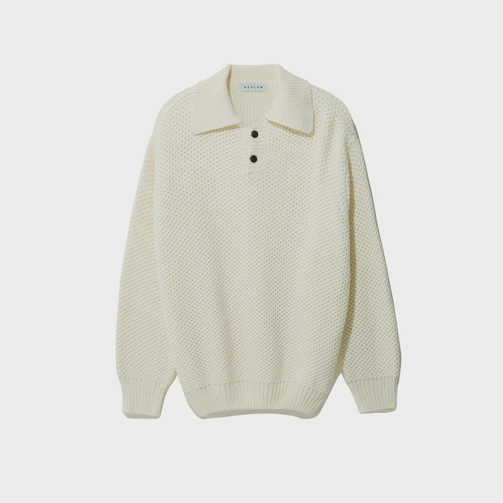 SAILOR COLLAR KNIT ECRU