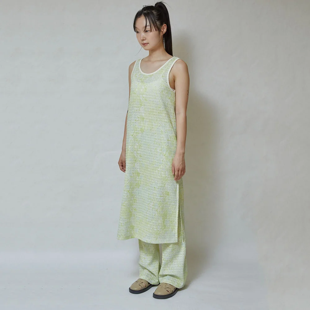 Wall print layering one-piece - Greenery
