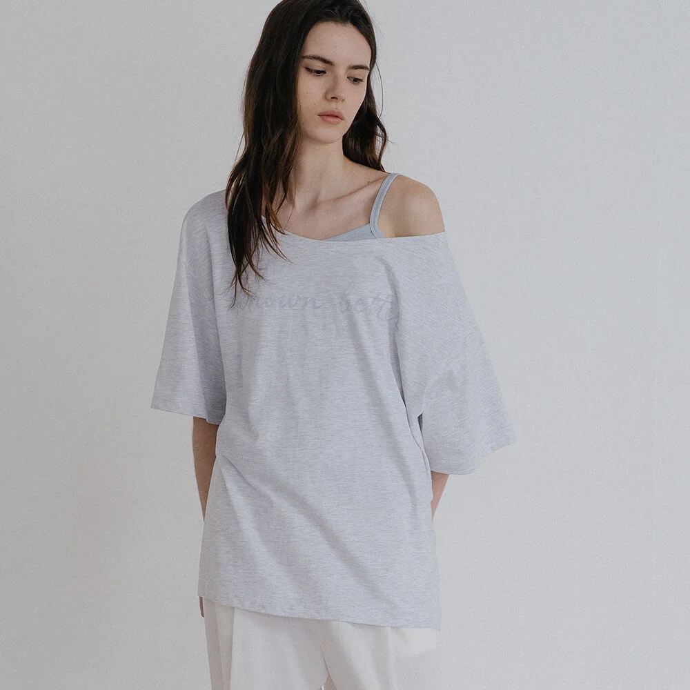 Logo off T-shirt _Light gray