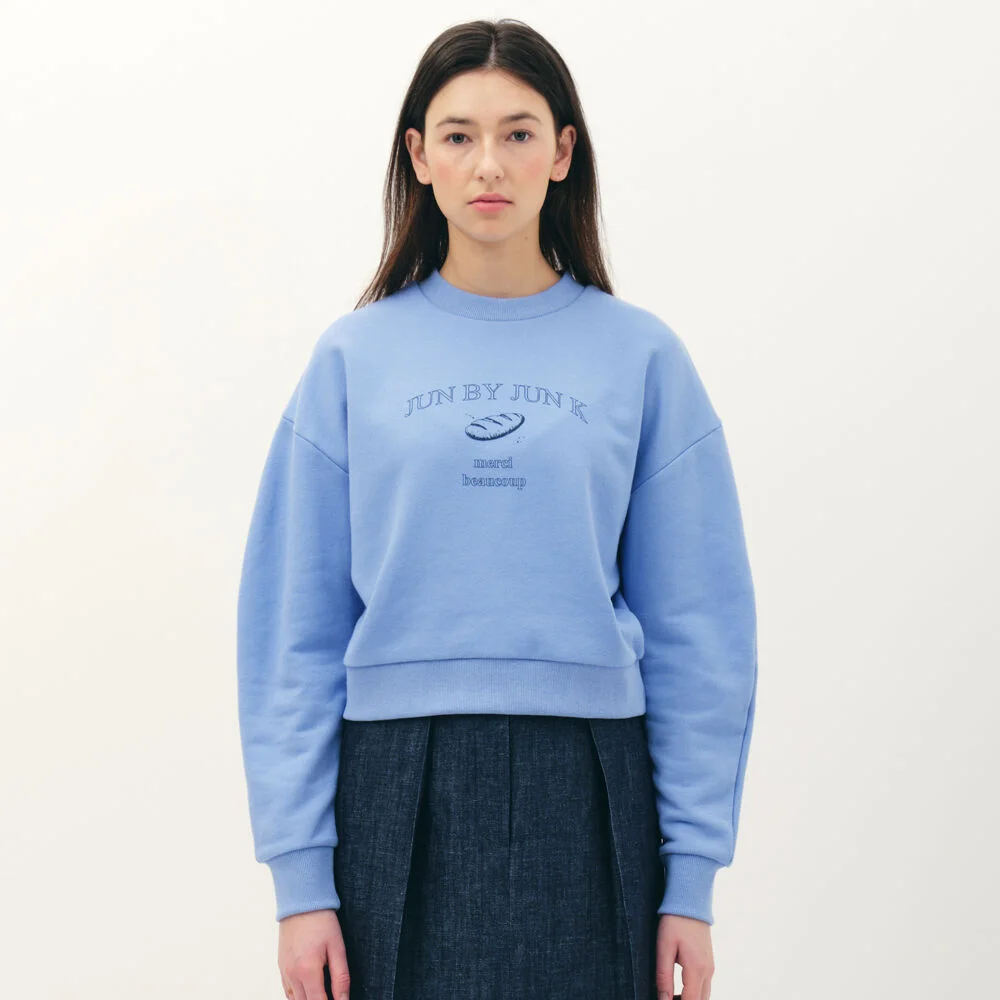 merci crop sweatshirt_spring blue