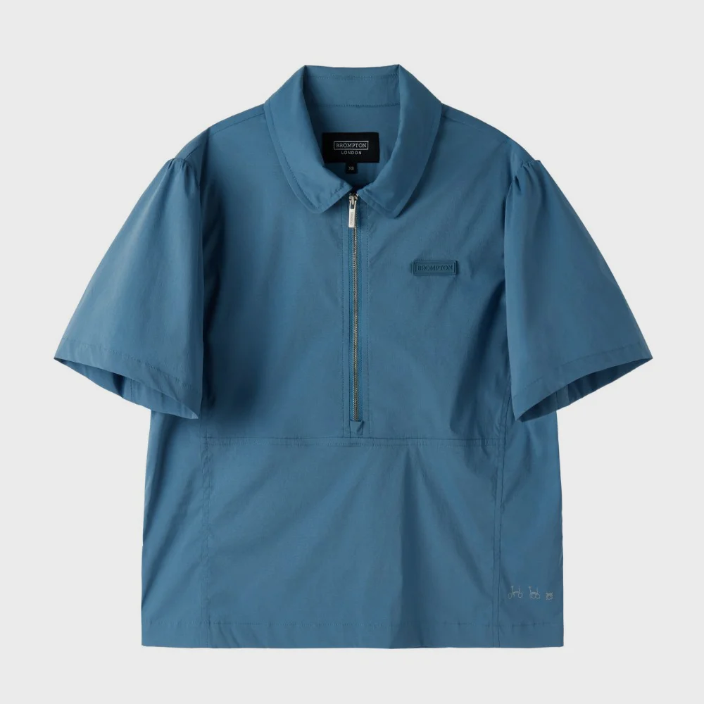 W COOLWAVE HALF ZIP T-SHIRT - BLUE (P252WPL186)