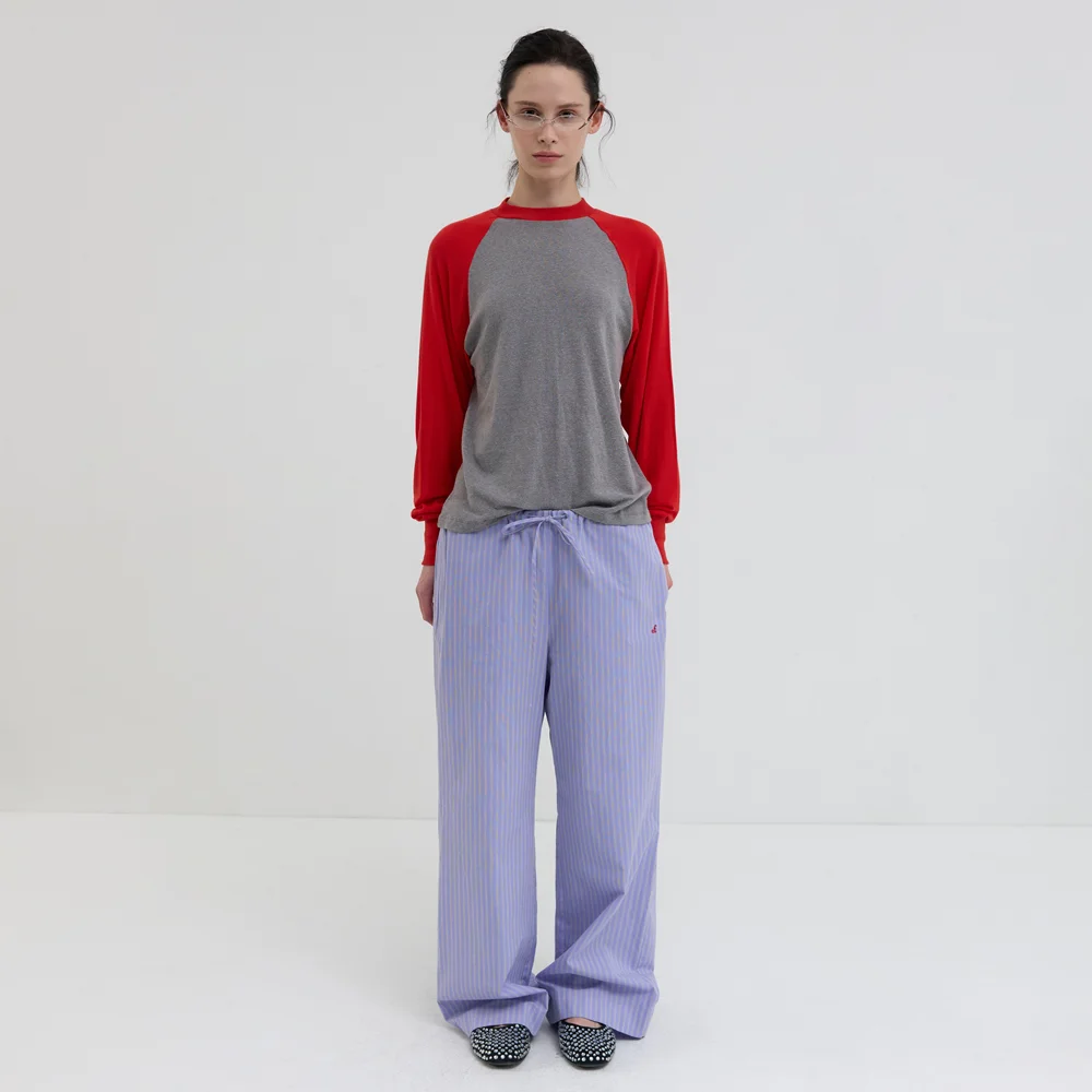 STRIPE WIDE PANTS_LAVENDER