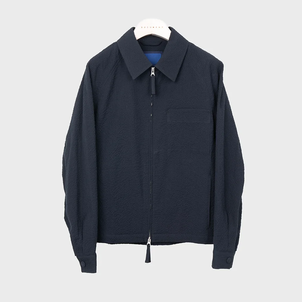 STRETCH SEERSUCKER ZIP-UP JACKET