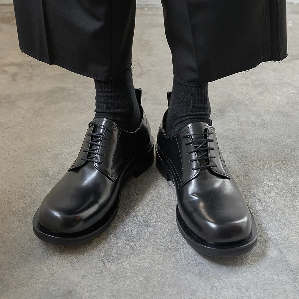 Jade Leather Derby Shoes Black