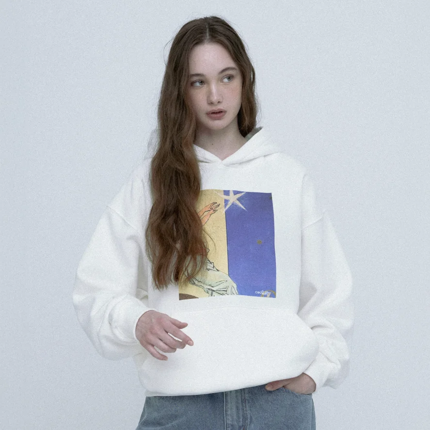 CEC GALLERY STAR GRAPHIC HOODIE(WHITE)