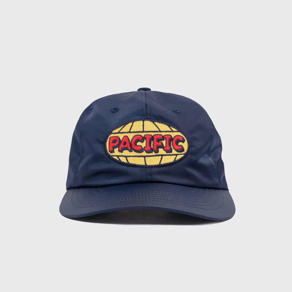 Pacific 刺繡 尼龍 寬版 帽 帽 (海軍藍) BEST
