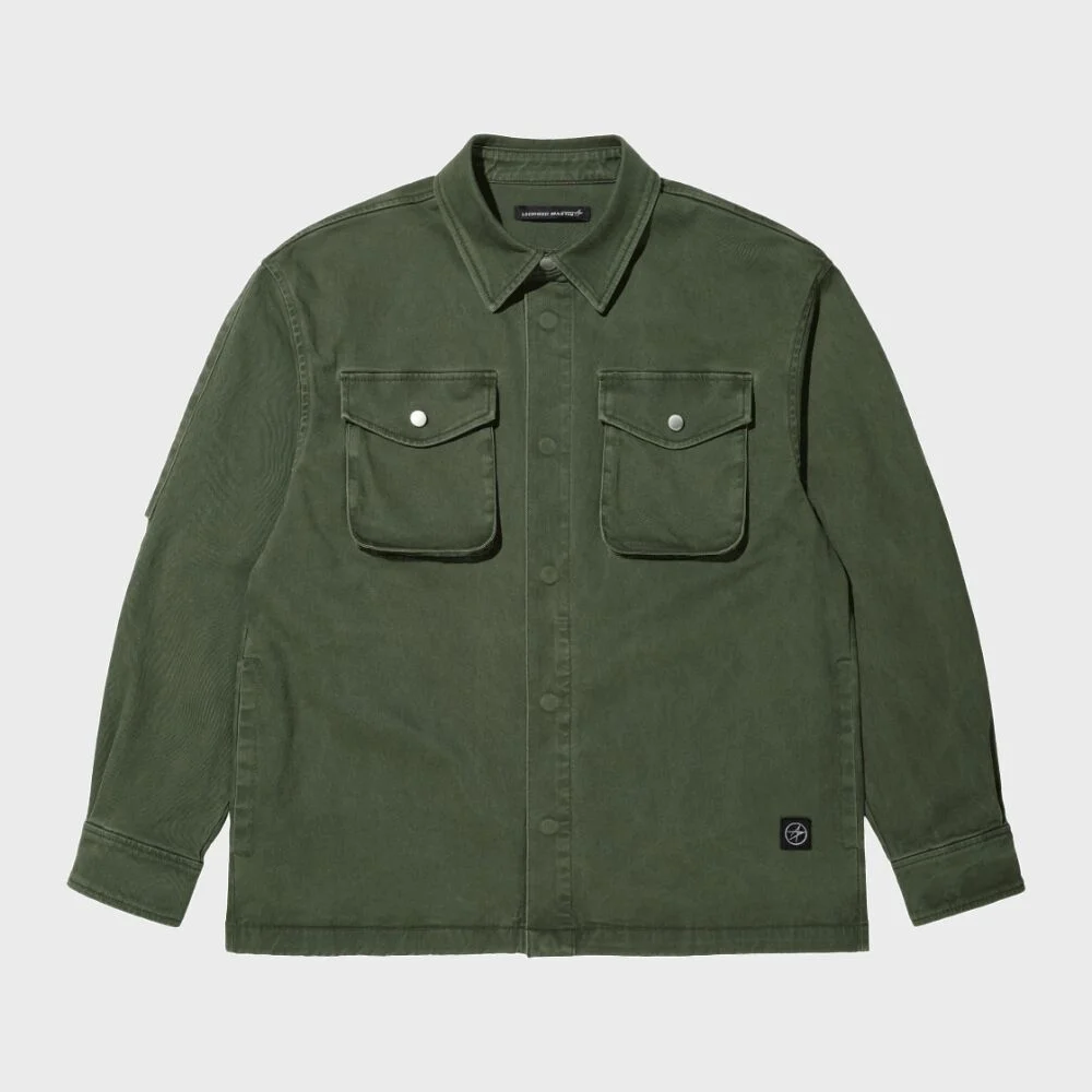 LM COTTON WASHING SHIRT JACKET (KHAKI)