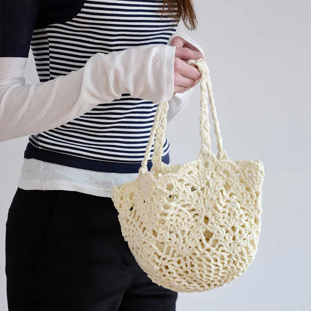 Pineapple Mini Tote Bag _ Cream (菠蘿 手工製 鉤織 迷你托特袋)