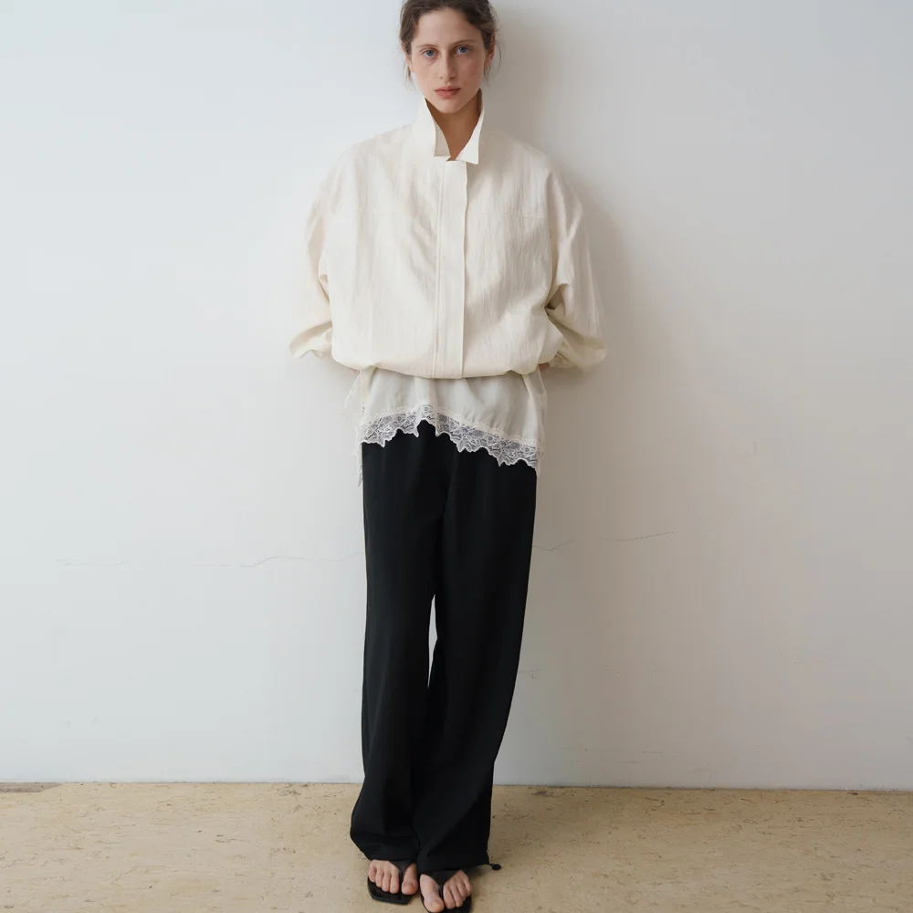 STRING TWO-WAY BAND PANTS_BLACK