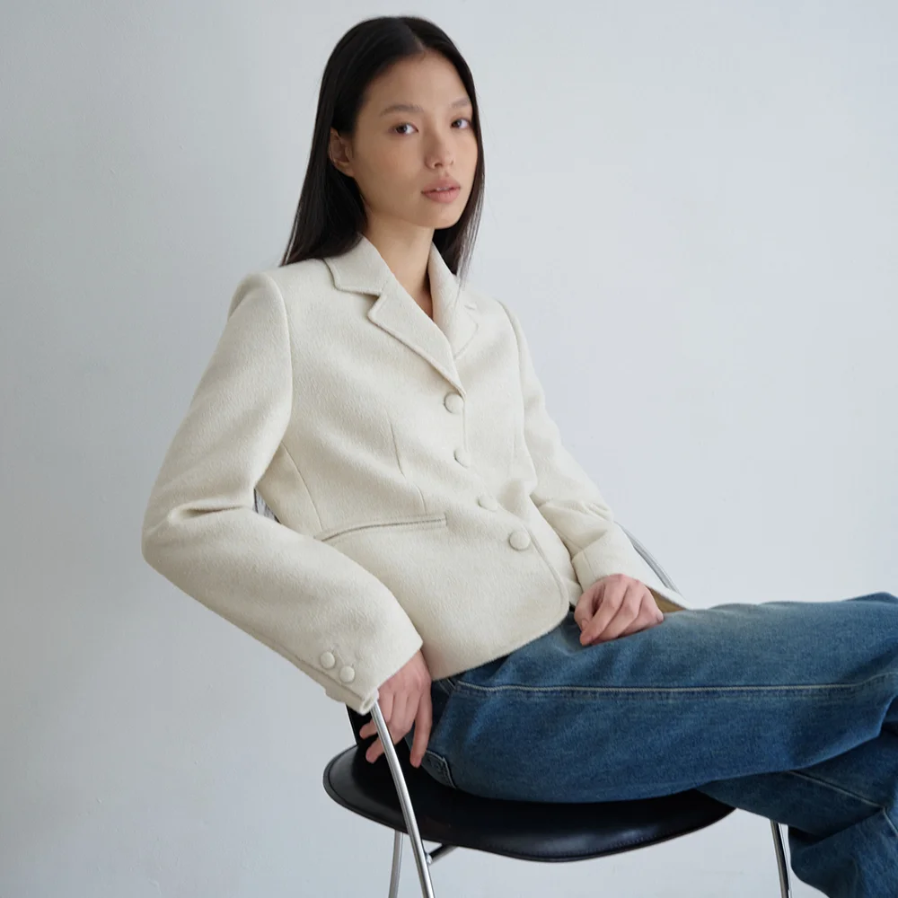 Noire Tweed Jacket (Ivory)