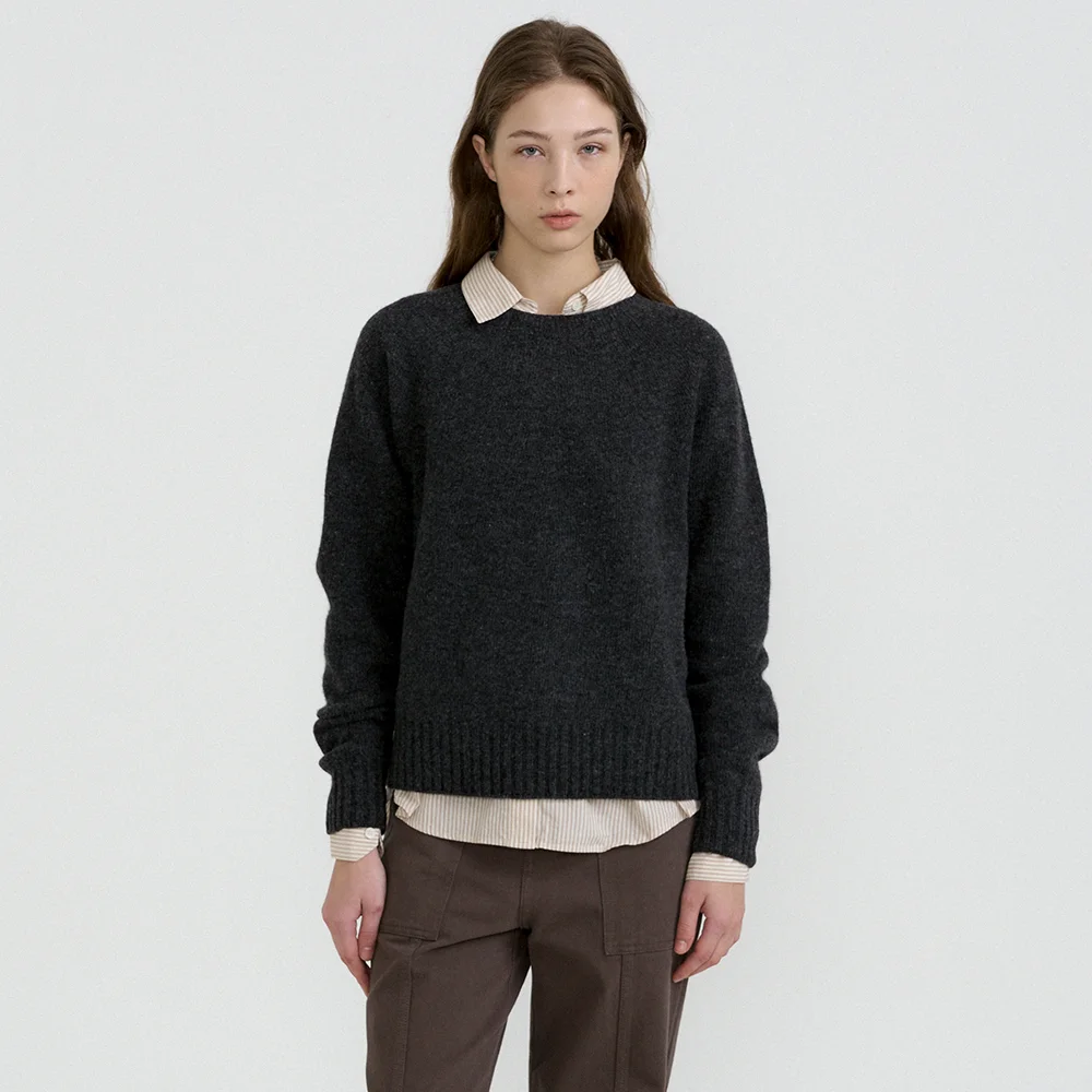 Pastel Whole Garment Knit (Charcoal)