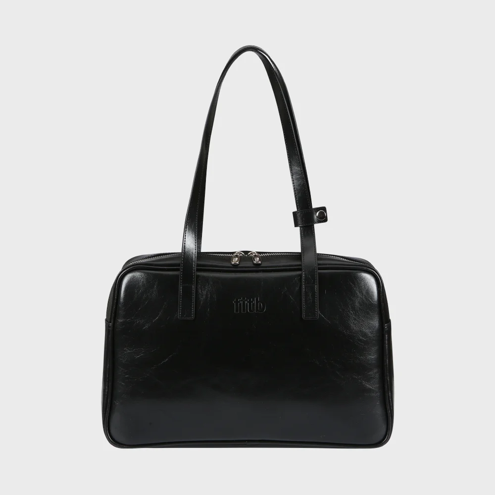 Trapezoid Shoulder Bag (black)