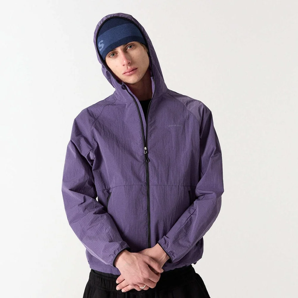 Kado 防撕裂布 可收納 風衣 Purple