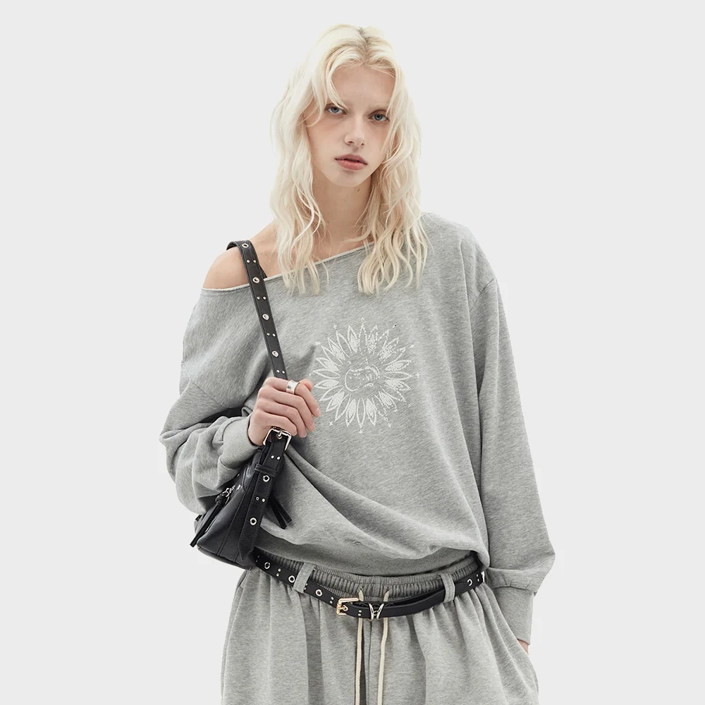 STONE CRACK OFF-SHOULDER LONG SLEEVE